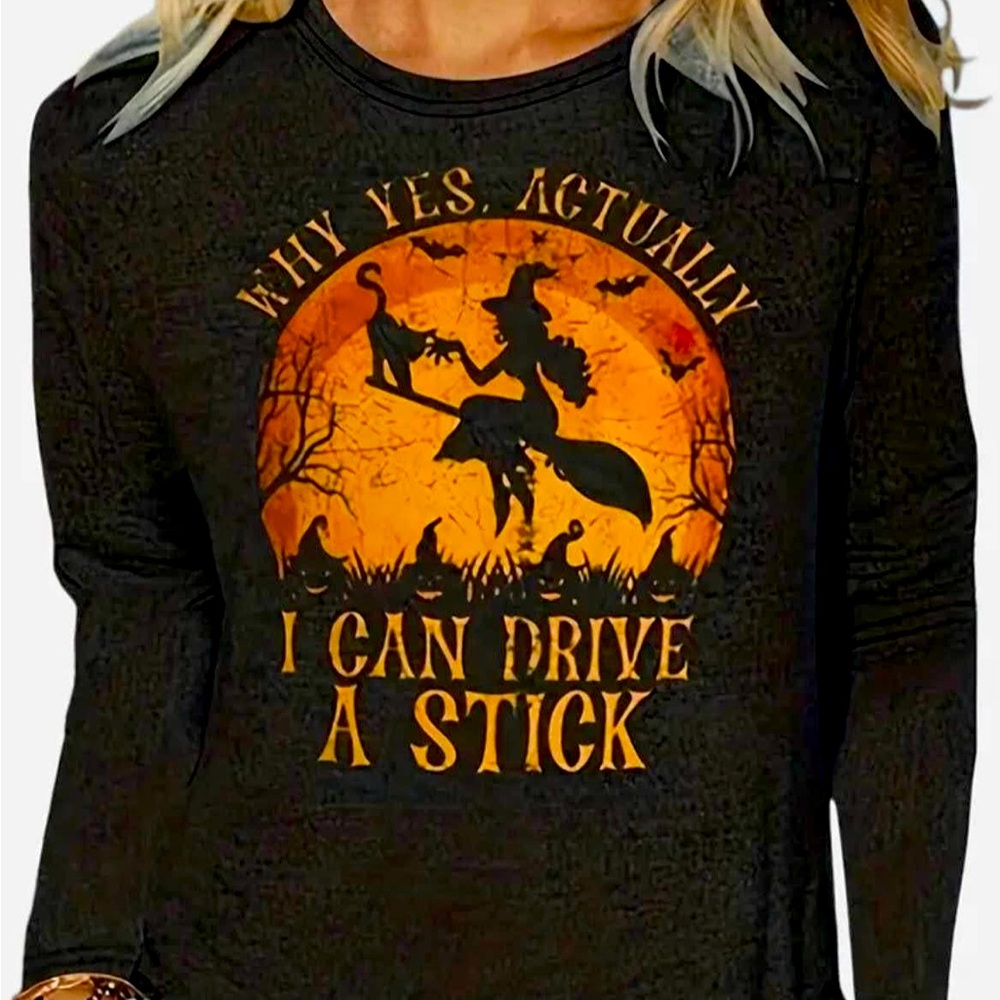 New. Why Yes I Can Drive a Stick knit top. Size XXL
